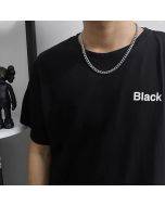 Titanium steel Cuban chain necklace clavicle chain