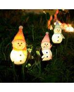2022 New LED Solar Snowman Lights Outdoor Garden Waterproof Landscape Lights Christmas Decoration Ground Insert Colored Lights