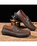 Genuine leather top layer cowhide Doudou shoes live explosion special price lazy shoes driving shoes British casual men's leather shoes