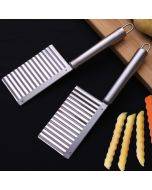 Stainless steel slicing wave knife French fries potato chopper kitchen gadget