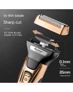 Kemei multi-functional razor KM-1429 double-knife mesh haircut nose hair trimming all-in-one USB electric razor