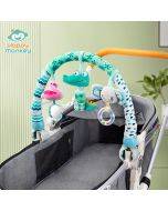 Toddler Activity Animal Crib Music Baby Bed Bell Toys Arch Baby Stroller For Baby Bed Arch Toy Strollers Rattle Squeak Teether