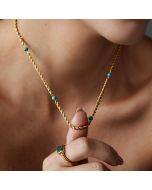 Natural malachite necklace