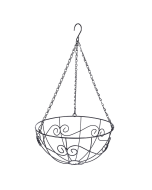 Balcony Coconut Palm Decorative Hanging Basket Wholesale Semicircle Hanging Iron Flower Pot Outdoor 12 Inch Welded Gardening Wall Flower Basket