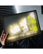 Light Painting Decorative Piece with Adjustable Lighting Inspired by Hwang Seontae