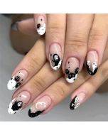 Halloween themed  Wearing nails Cute little devil Nail art pieces Fake nails