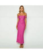 Evening satin dress