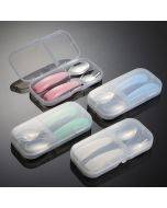 304 stainless steel children's portable tableware multi-color mother and baby gift fork and spoon box gift set