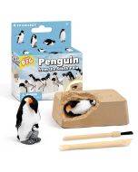 Archaeological dig with penguins and dinosaurs and gems puzzle toy