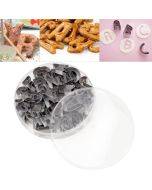 Letters Shape Food Processing Machine for Soft Biscuit Machine / Biscuit Moulds(Silver)