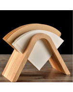 Coffee Filter Holder Coffee Storage Rack Filter Box Paper Base Bracket Display Stand Wooden V Holder
