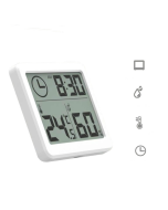 Multifunction Automatic Electronic Temperature and Humidity Monitor Clock with 3.2 inch Large LCD Screen