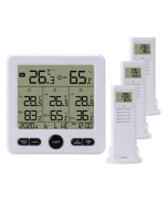 Three Dragged Multi-Function Wireless Thermometer And Hygrometer Indoor And Outdoor High-Precision Thermometer With Color Alarm