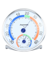 TH101E Mini Round Clock-shaped Indoor Outdoor Hygrometer Humidity Thermometer Temperature Meter
