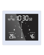 TS-WP10-B Waterproof Bathroom Wall Clock Timer Household Thermometer Hygrometer