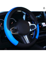 Capa para volante de carro Shiawasena, couro, ajuste universal de 38 cm
