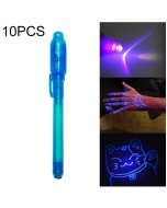 10 PCS Creative Magic UV Light Invisible Ink Pen Marker Pen