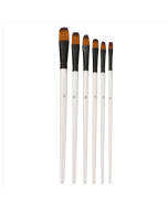 Bamboo Pavilion 2 Sets Sold Nylon Hair Wooden Stick Gouache Brush Set (6pcs/set Tongue Peak)