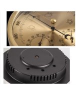 THB9392 Home Wall Mount Weather Station Barometer Thermometer Hygrometer 128mm (Silver)