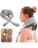 Trapezius muscle shoulder and neck unblocking cervical spine massager household kneading lifting hot multi-function massage shawl (dark sky gray)