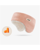 Golovejoy Winter Warm Soundproof Earmuffs + Earplugs Set Sleep Eye Mask(Pink)