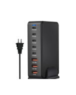 Bakeey 268W 8-Port USB PD Charger 3USB-A+5USB-C PD QC Fast Charging Desktop Charging Station EU Plug US Plug for iPhone 15Pro Max for Samsung Galaxy Flip5 for Huawei Mate60 Pro for Xiaomi 13pro