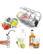 3 for sale 4 holes ice ball model whisky vodka round ice box spherical ice lattice moulds