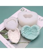 Heart Angel Wings Silicone Mould Baking Ice Cream Candle Aromatherapy Moulds