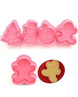 2 sets/8 pieces fondant cake tools Christmas cookie spring molds
