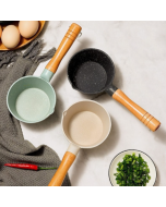 Medical stone deepened mini gas special oil pan butter heating soup pot with diversion port