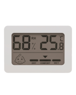 Home indoor mini smiley face electronic temperature and humidity meter with stand