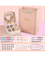 Children's DIY Beaded Bracelet Kids Jewelry Supplies, Color: Rainbow Candy with Storage Box