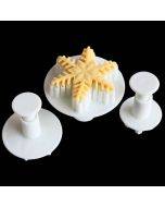 6 selling sugar cake flipping tools, fine snowflake spring compression mold set