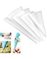 4 in 1 Silicone Icing Piping Cream Pastry Bag Nozzle DIY Cake Decorating Tools Set(EVA Bag White 4 Mixed)