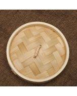 Xiaolongbao Bamboo Steamer Household Steamed Dumpling Cage Drawer Multi Layer Deepened Bamboo Steaming Rack, Size:13cm Cover