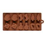 Silicone Christmas Chocolate Baking Tool Non stick Jelly Candy 3D Mold