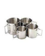 4 in 1 Outdoor 304 Stainless Steel Folding Cup Portable Cup Bowl Set