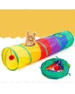 Folding Cat Tunnel Roller Dragon Environmentally Friendly Educational Pet Toy Rainbow Cat Tunnel