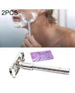 2 pieces for sale Adjustable Safety Classic Stainless Steel Shaver Men’s Safety Double Edge Blade Shaver