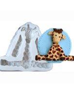 2 PCS 3D Animal Shape Silicone Form Fondant Cake Biscuit Molds(Giraffe)