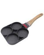 20cm Home-made Maifan Stone Four-hole Fried Egg Non-stick Flat-bottom Egg Dumpling Pot Breakfast Artifact