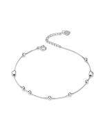 Five pointed Star Ball Bracelet S925 Pure Silver Platinum Plated Bracelet