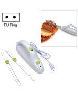 The Stainless Steel Knife Blade Bread Cutting Machine Handheld Toast Cutter Mini Electric Frozen Meat Slicer EU Plug(Green+White)