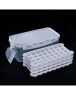 Household silicone ice making box with lid, ice block mold, ice grid, refrigerator, quick freezer color random