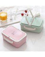 Wheat Straw Carrying Lunch Box Student Multi-layer Sushi Box Lunch Box Fruit Box Lunch Box Set 800-1000ml