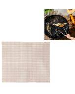Non-Stick Grid Sheet Teflon Barbecue Mat Grill Grid Mat, Size:36x42 cm(Brown)