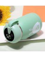 The Cartoon Thermos Mug Intelligent Temperature Measurement Color Change and Display Temperature Water Cup Couple Children Student Cup, Capacity: 320ml(Green)