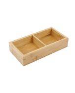 Hot Pot Bamboo Plate Compartmental Platter Vegetable Wood Tray Set Two Grid Plate