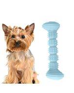 Pet TPR teething toy chewing dog toothbrush toy teeth cleaning and molaring dog stick (blue)