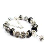 Women's Crown Colorful Crystal Bead Bracelet Handmade Glass Bead Bracelet